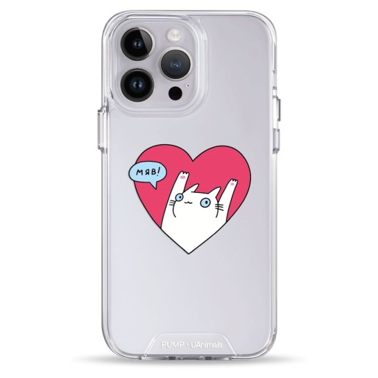 Чехол Pump Transparency Silver Button Case for iPhone 14 Pro Max Kitty - цена, характеристики, отзывы, рассрочка, фото 1