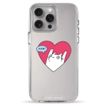 Чехол Pump Transparency Silver Button Case for iPhone 15 Pro Max Kitty