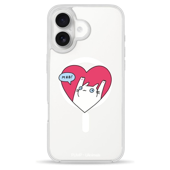 Чехол Pump Clear Case with MagSafe for iPhone 16 Kitty - цена, характеристики, отзывы, рассрочка, фото 1
