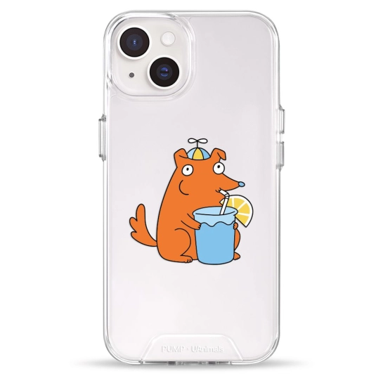 Чехол Pump Transparency Silver Button Case for iPhone 14 Doggie