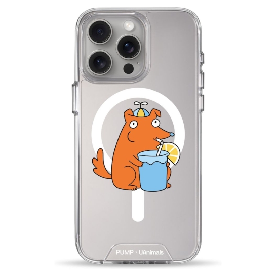 Чохол Pump Clear Case з MagSafe для iPhone 15 Pro Max Doggie - ціна, характеристики, відгуки, розстрочка, фото 1