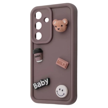 Чехол Pretty Things Case for Samsung Galaxy S24 Brown/Bear - цена, характеристики, отзывы, рассрочка, фото 1