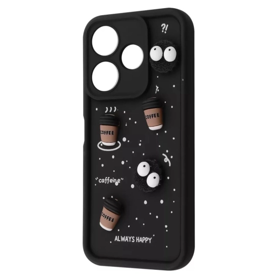 Чохол Pretty Things Case для Xiaomi Redmi 13 4G/Poco M6 4G/Note 13R Black/Coffee