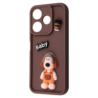 Чехол Pretty Things Case for Xiaomi Redmi 13 4G/Poco M6 4G/Note 13R Brown/Baby - цена, характеристики, отзывы, рассрочка, фото 1