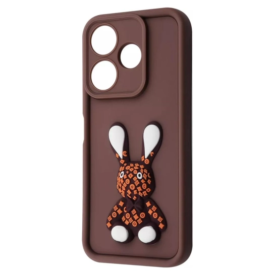 Чехол Pretty Things Case for Xiaomi Redmi 13 4G/Poco M6 4G/Note 13R Brown/Rabbit