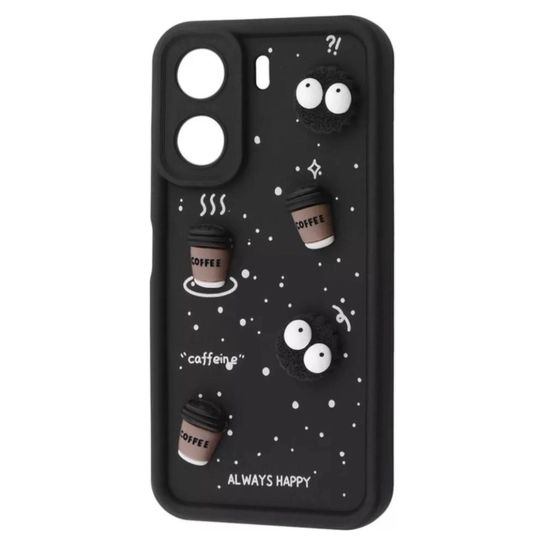 Чехол Pretty Things Case for Xiaomi Redmi 13C 4G/Poco C65 Black/Coffee