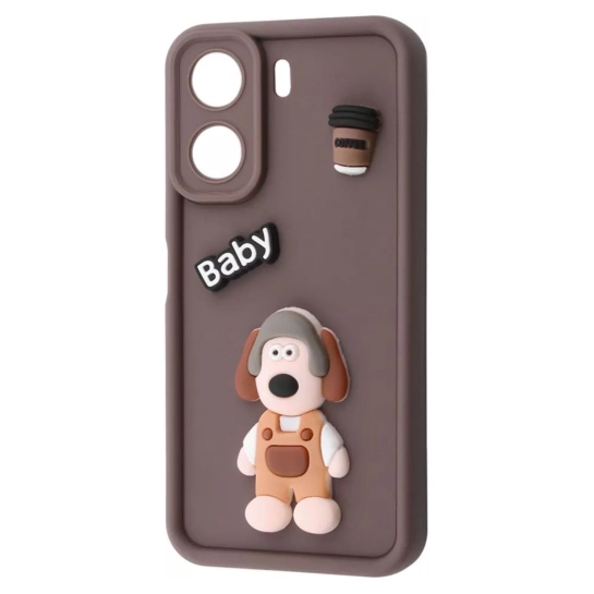 Чехол Pretty Things Case for Xiaomi Redmi 13C 4G/Poco C65 Brown/Baby