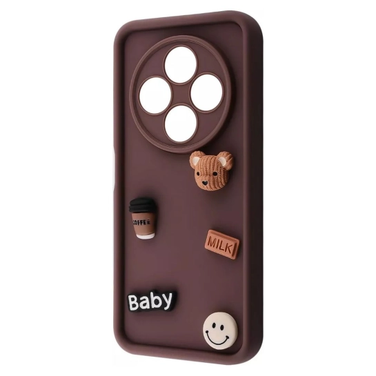 Чохол Pretty Things Case для Xiaomi Redmi 14C 4G/Poco C75 Brown/Bear