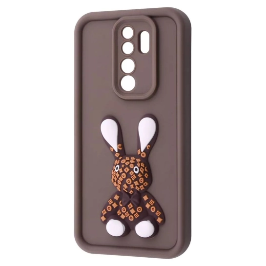 Чехол Pretty Things Case for Xiaomi Redmi 9 Brown/Rabbit