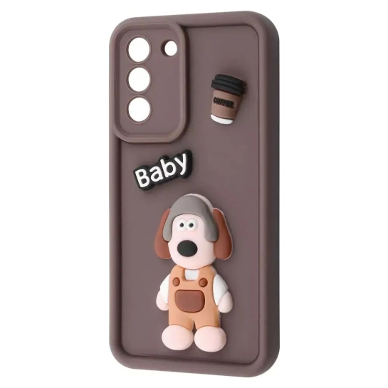 Чехол Pretty Things Case for Samsung Galaxy A35 Brown/Baby