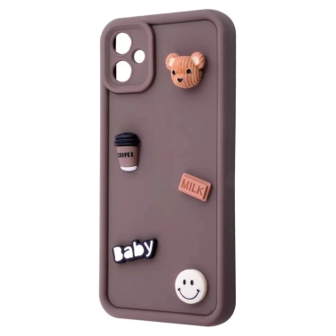 Чехол Pretty Things Case for Samsung Galaxy A06 Brown/Bear - цена, характеристики, отзывы, рассрочка, фото 1