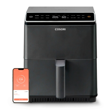 Мультипечь Cosori Smart Dual Blaze Chef Edition 6.4-Litre Black (CAF-P583S-KEUR) - цена, характеристики, отзывы, рассрочка, фото 1