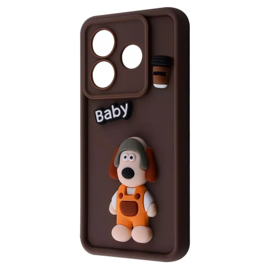 Чехол Pretty Things Case for Xiaomi Redmi Note 14 5G Brown/Baby