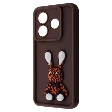 Чехол Pretty Things Case for Xiaomi Redmi Note 14 5G Brown/Rabbit - цена, характеристики, отзывы, рассрочка, фото 1