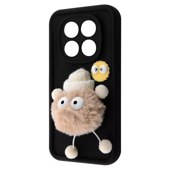 Чехол Pretty Things Case for Xiaomi Redmi Note 14 Pro 5G Black/Fluffy White