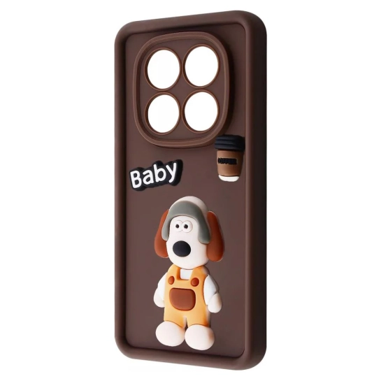 Чехол Pretty Things Case for Xiaomi Redmi Note 14 Pro+ Brown/Baby