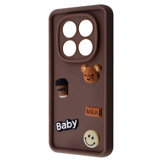 Чехол Pretty Things Case for Xiaomi Redmi Note 14 Pro+ Brown/Bear