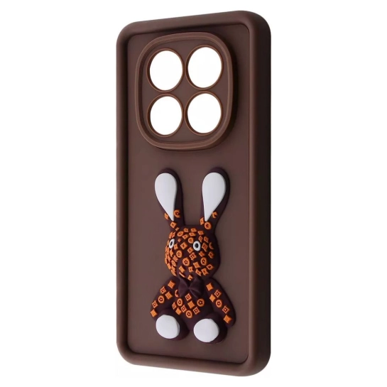 Чехол Pretty Things Case for Xiaomi Redmi Note 14 Pro+ Brown/Rabbit