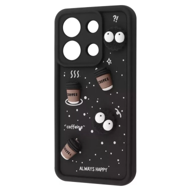 Чехол Pretty Things Case for Xiaomi Redmi Note 13 Pro 4G/Poco M6 Pro 4G Black/Coffee - цена, характеристики, отзывы, рассрочка, фото 1
