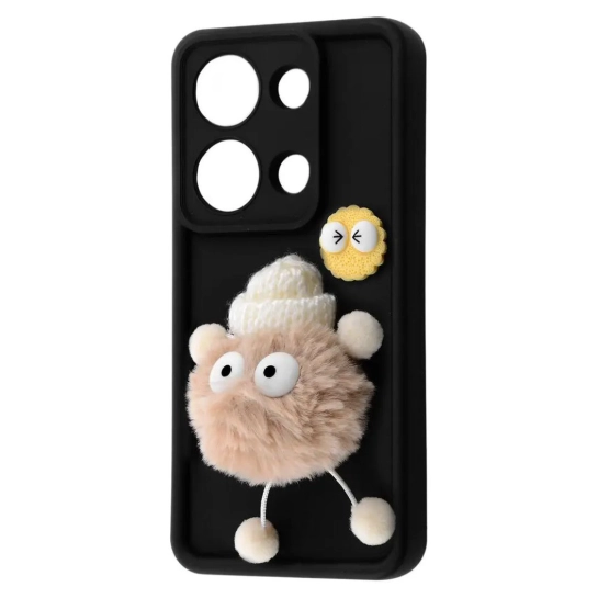 Чехол Pretty Things Case for Xiaomi Redmi Note 13 4G Black/Fluffy White