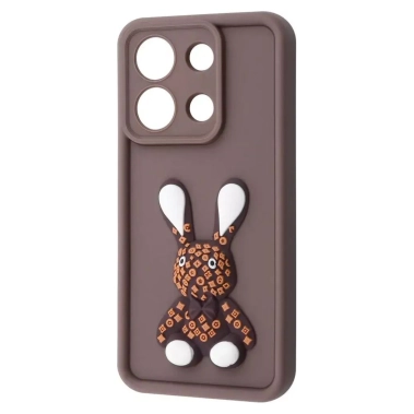 Чохол Pretty Things Case для Xiaomi Redmi Note 13 4G Brown/Rabbit - цена, характеристики, отзывы, рассрочка, фото 1