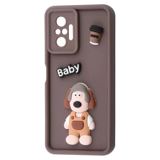 Чохол Pretty Things Case для Xiaomi Redmi Note 10 Pro Brown/Baby
