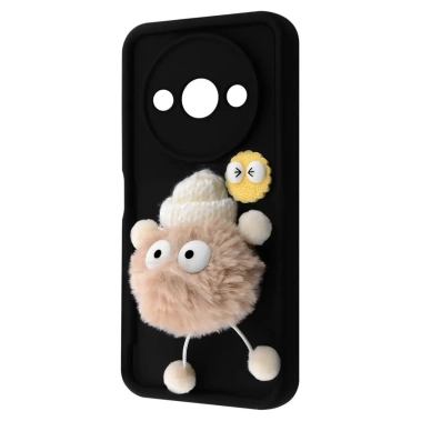 Чохол Pretty Things Case для Xiaomi Redmi A3 Black/Fluffy White - цена, характеристики, отзывы, рассрочка, фото 1