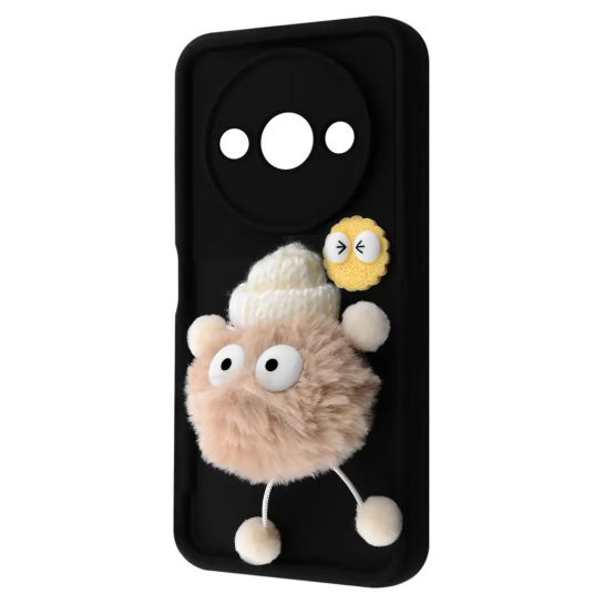 Чохол Pretty Things Case для Xiaomi Redmi A3 Black/Fluffy White