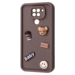 Чехол Pretty Things Case for Xiaomi Redmi Note 9 Brown/Bear