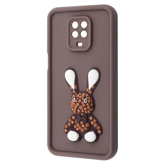 Чехол Pretty Things Case for Xiaomi Redmi Note 9S/Note 9 Pro Brown/Rabbit