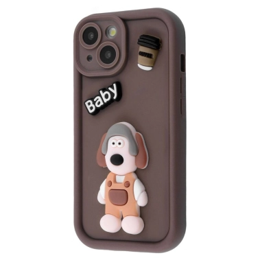 Чехол Pretty Things Case for iPhone 14 Brown/Baby - цена, характеристики, отзывы, рассрочка, фото 1