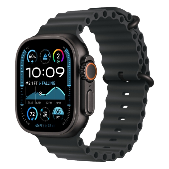 Б/У Смарт-часы Apple Watch Ultra 2 + LTE 49mm Black Titanium Case with Black Ocean Band (MX4P3) (Идеальное) - цена, характеристики, отзывы, рассрочка, фото 1