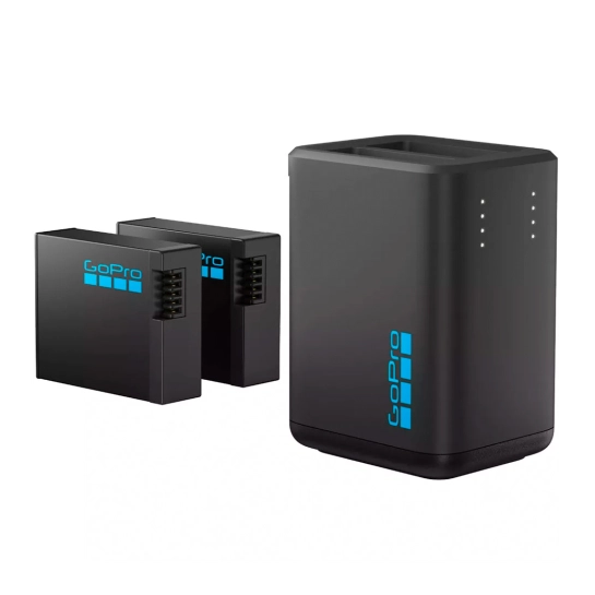 Подвійний зарядний пристрій GoPro Dual Battery Charger + Акумулятор 2 шт для GoPro HERO 13 (AEDBD-201-EU)