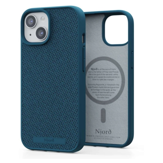 Чехол Njord Fabric MagSafe Case for iPhone 15 Deep Sea (NA51FA01)