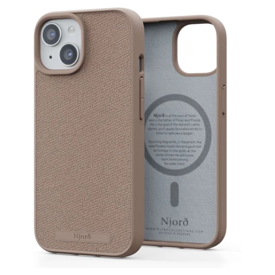 Чехол Njord Fabric MagSafe Case for iPhone 15 Pink Sand (NA51FA12)