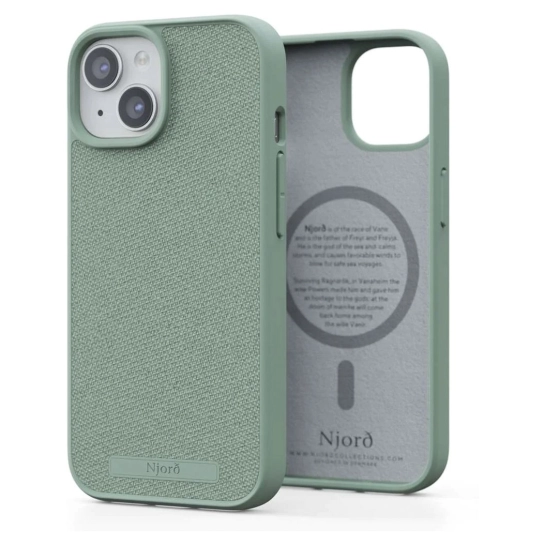 Чехол Njord Fabric MagSafe Case for iPhone 15 Turquoise (NA51FA13)