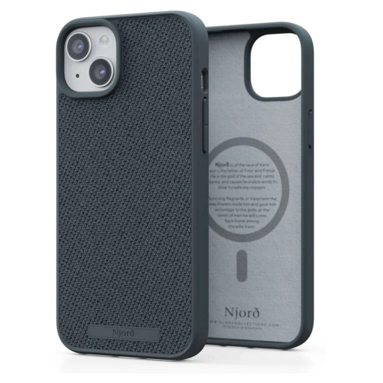 Чехол Njord Fabric MagSafe Case for iPhone 15 Plus Dark Grey (NA52FA09)