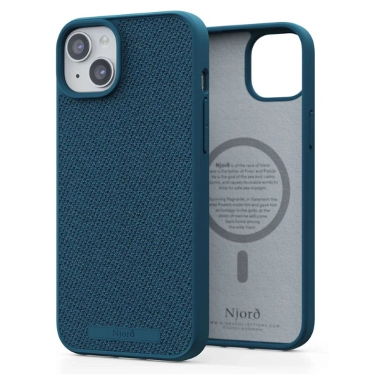 Чехол Njord Fabric MagSafe Case for iPhone 15 Plus Deep Sea (NA52FA01)