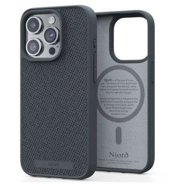 Чехол Njord Fabric MagSafe Case for iPhone 15 Pro Dark Grey (NA53FA09) - цена, характеристики, отзывы, рассрочка, фото 1
