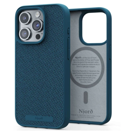 Чехол Njord Fabric MagSafe Case for iPhone 15 Pro Deep Sea (NA53FA01)