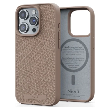 Чехол Njord Fabric MagSafe Case for iPhone 15 Pro Pink Sand (NA53FA12) - цена, характеристики, отзывы, рассрочка, фото 1