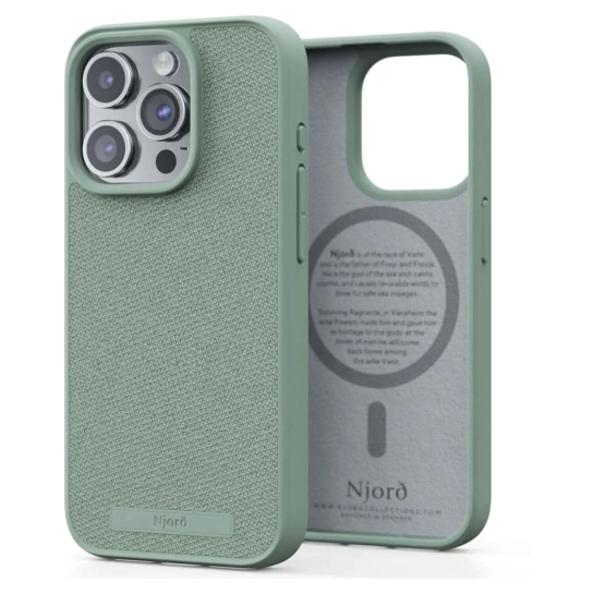 Чехол Njord Fabric MagSafe Case for iPhone 15 Pro Turquoise (NA53FA13)