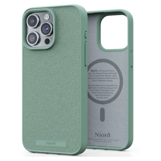 Чехол Njord Fabric MagSafe Case for iPhone 15 Pro Max Turquoise (NA54FA13)