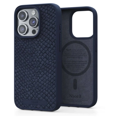Чехол Njord Salmon Leather MagSafe Case for iPhone 15 Pro Petrol Blue (NA53SL01) - цена, характеристики, отзывы, рассрочка, фото 1