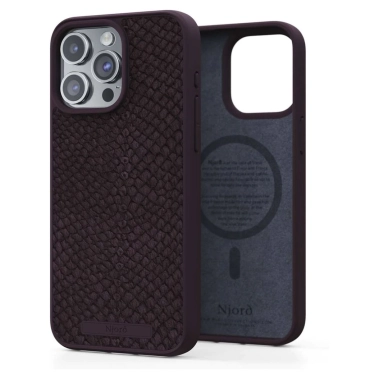 Чехол Njord Salmon Leather MagSafe Case for iPhone 15 Pro Max Rust (NA54SL03) - цена, характеристики, отзывы, рассрочка, фото 1