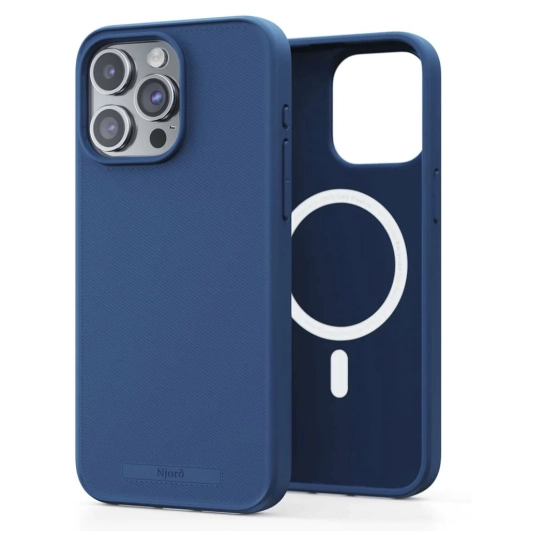 Чехол Njord Slim MagSafe Case for iPhone 15 Pro Max Blue (NA54GR10)