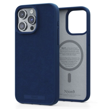 Чохол Njord Suede MagSafe Case для iPhone 15 Pro Max Navy Blue (NA54SU01) - цена, характеристики, отзывы, рассрочка, фото 1
