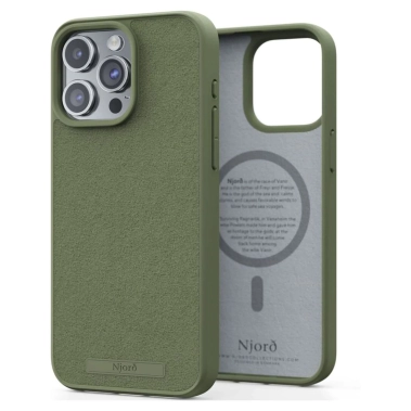 Чохол Njord Suede MagSafe Case для iPhone 15 Pro Max Olive (NA54SU06) - цена, характеристики, отзывы, рассрочка, фото 1
