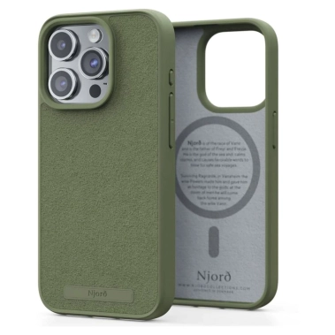Чохол Njord Suede MagSafe Case для iPhone 15 Pro Olive (NA53SU06) - цена, характеристики, отзывы, рассрочка, фото 1