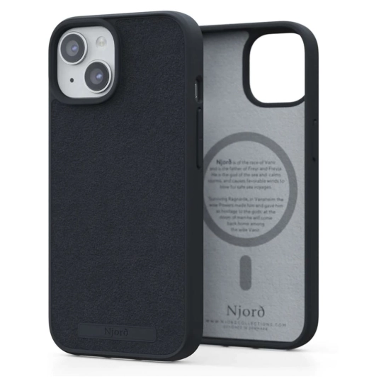 Чохол Njord Suede MagSafe Case для iPhone 15 Plus Black (NA52SU00)